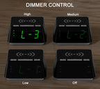 Bedside Alarm Clock with Wireless Charging, Dual Alarm, Snooze, Brightness Dimmer, USB Charging Port, Big LED Display, Night Light, Indoor  Temperature & Humidity Display iTOMA 801