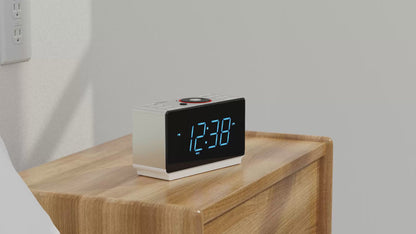 Alarm Clock Radio with Bluetooth Speaker, FM Radio, Dual Alarm with Snooze, Large LED Display, Dimmer Control, USB Charging Output and Night Light iTOMA 708